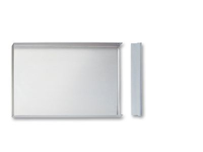 Alu-Bleche mit Vorstellschiene, 58 x 10 cm