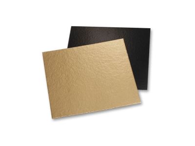 Tortenunterleger, schwarz/gold, 23 x 23 cm